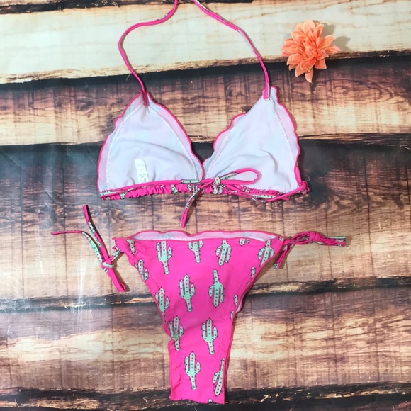 << Hot Pink Cactus Swim Suit Bikini >> - Picture 5 of 8